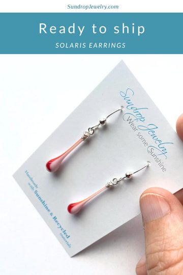 Behind the scenes getting a pair of Solaris Earrings ready to ship!