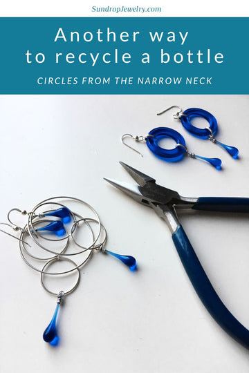 Another way to recycle a bottle - slices from the narrow neck make perfect circles
