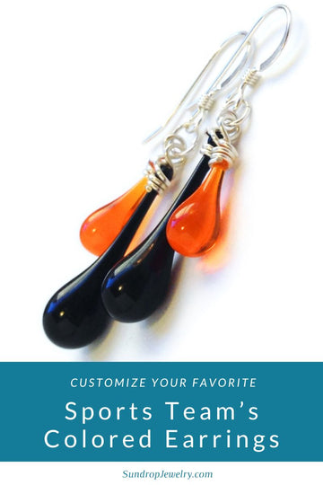 Customized earrings to show your love for your local team!