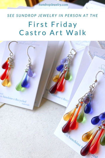 See Sundrop Jewelry in person for the First Friday Castro Art Walk at San Francisco Mercantile