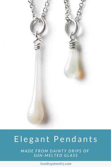 Elegant white teardrop pendant necklaces can elevate any outfit!