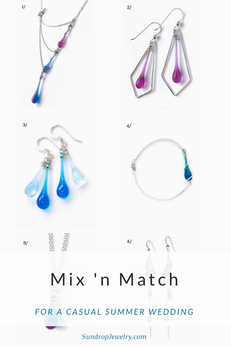 Mix and match jewelry - what to wear to a casual summer wedding
