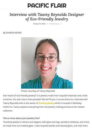 Pacific Flair: Interview with Tawny Reynolds, designer of eco-friendly jewelry