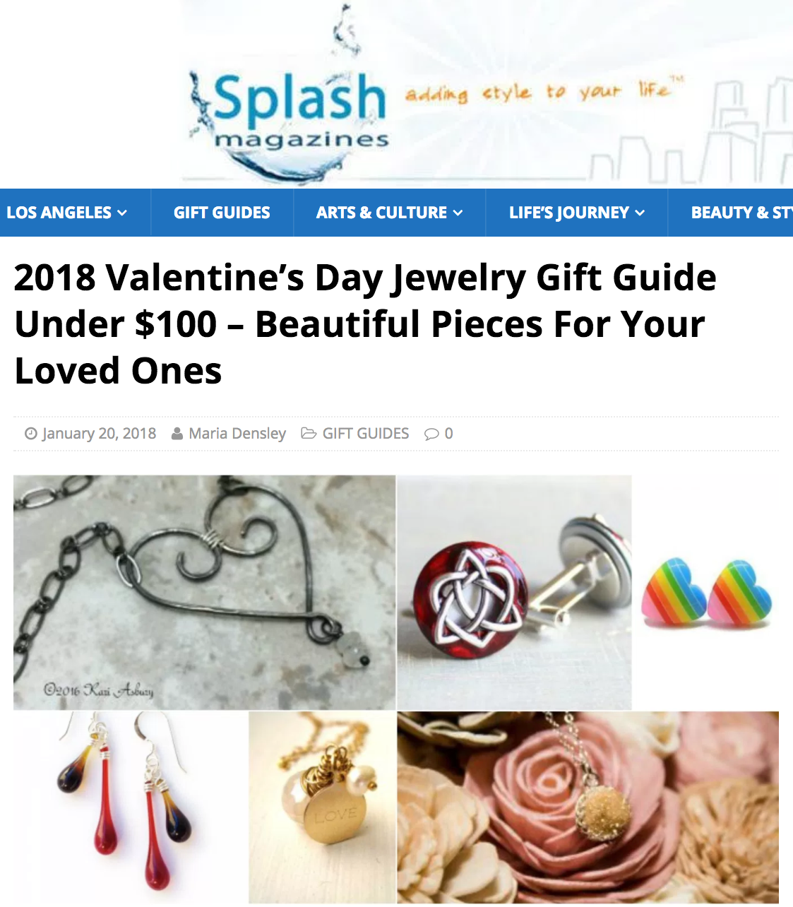 Valentines Day Jewelry Gift Guide Under $100 from Splash Magazine