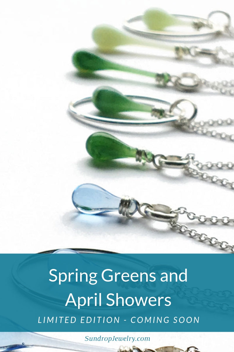New Spring green colors of eco-friendly glass jewelry coming soon