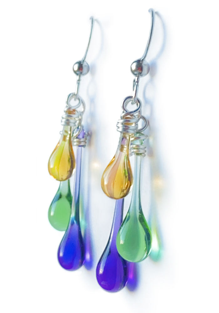 Trio Earrings - Mardi Gras #1