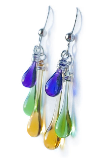 Trio Earrings - Mardi Gras #2