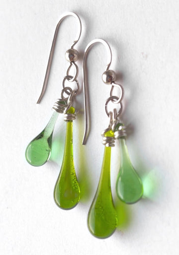 Duet Earrings, Forest Mist