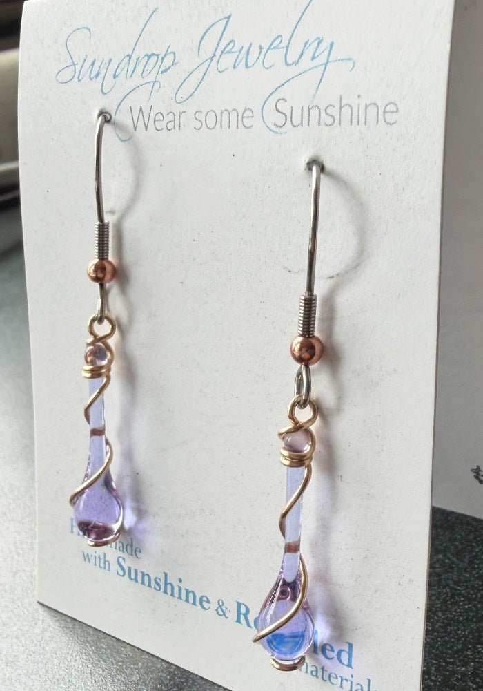 Lyra Bronze Earrings, various colors - Sundrop Jewelry