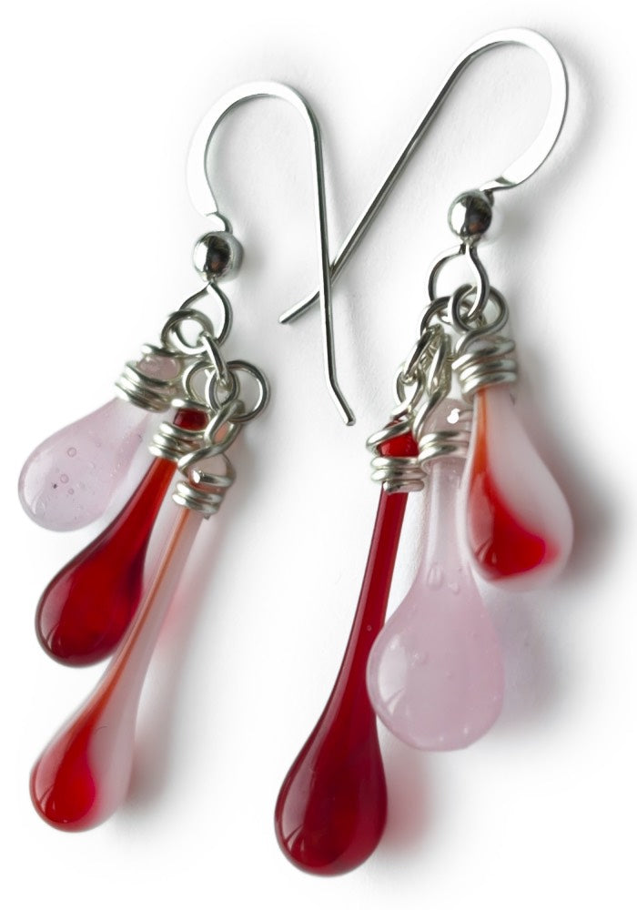 Trio Earrings, Pink Christmas - Sundrop Jewelry