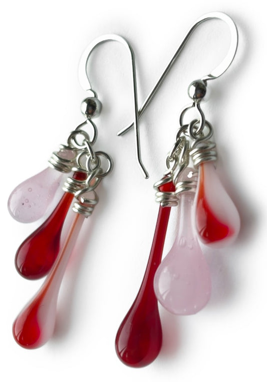 Trio Earrings, Pink Christmas - Sundrop Jewelry