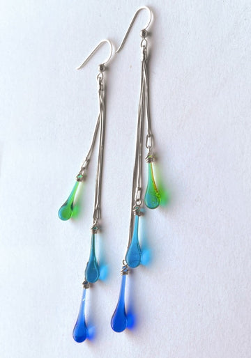 Rainforest Shoulder Duster Trio Earrings