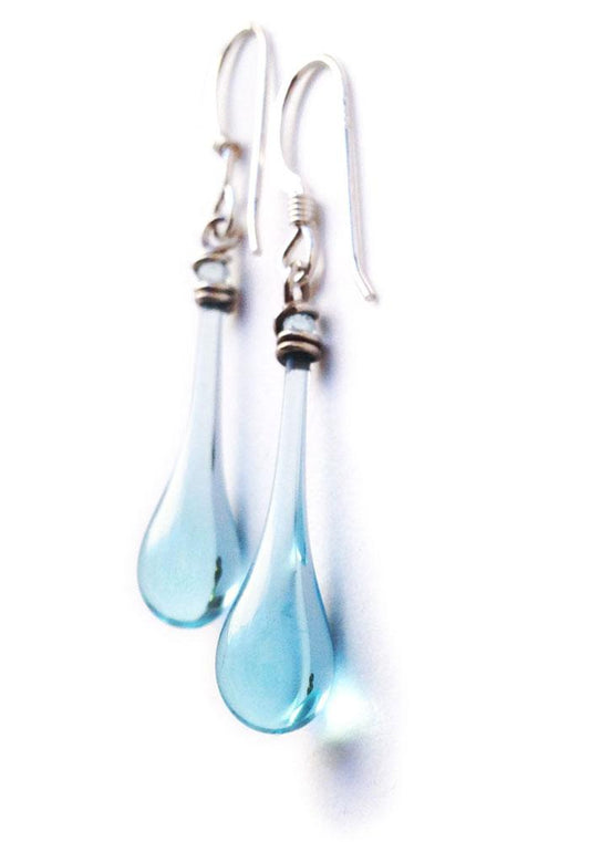 Solaris Glass Teardrop Earrings