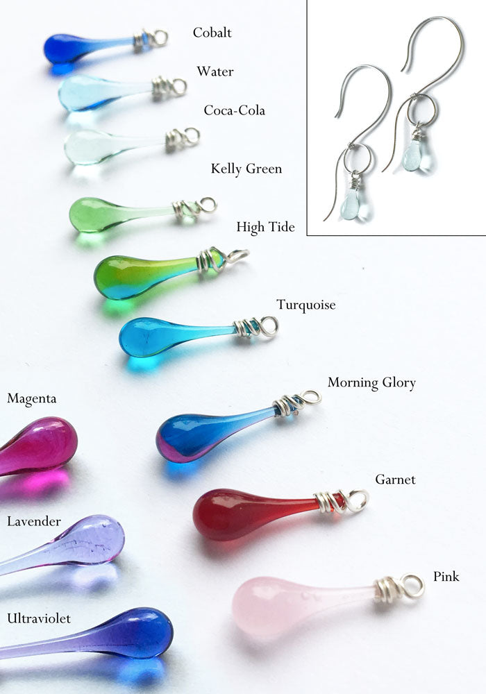 Curly Vine Earrings - glass Earrings by Sundrop Jewelry