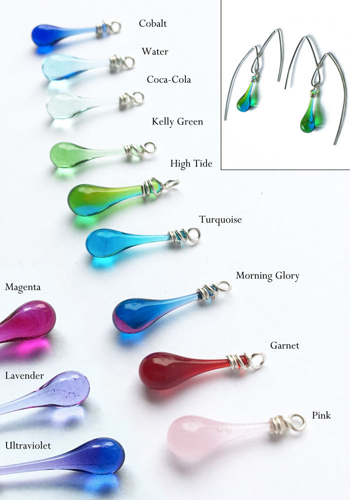 Mountain Earrings, medium - glass Earrings by Sundrop Jewelry