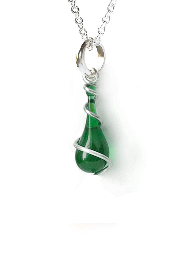 Emerald Spiral Demi Pendant - Sundrop Jewelry
