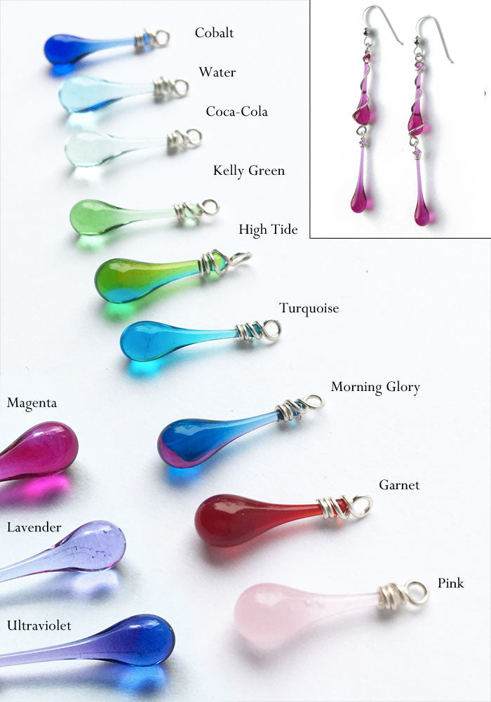 Gemini Earrings - glass Jewelry by Sundrop Jewelry