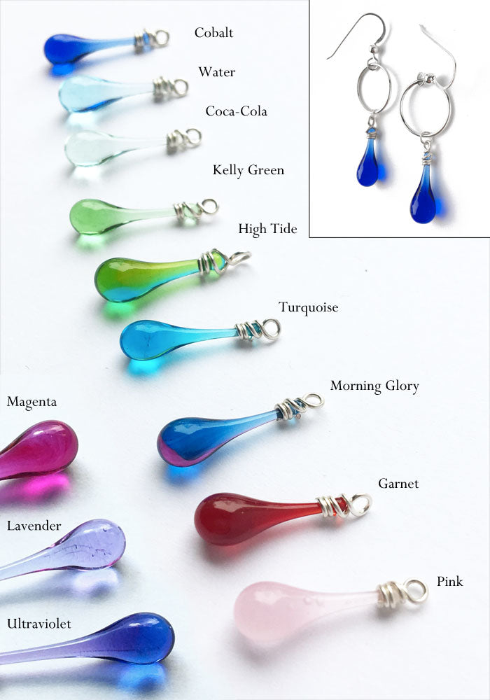 Meteorite Earrings - glass Earrings by Sundrop Jewelry
