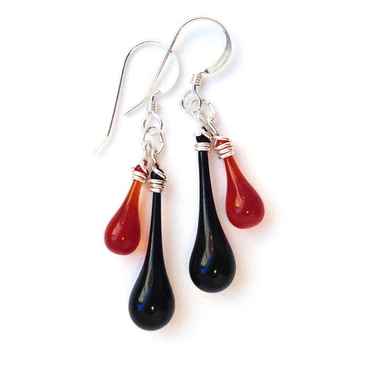 Black & Red Chime Earrings