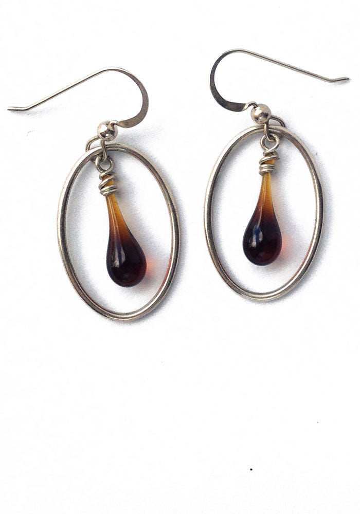 Bottle Brown Cameo Earrings - Sundrop Jewelry