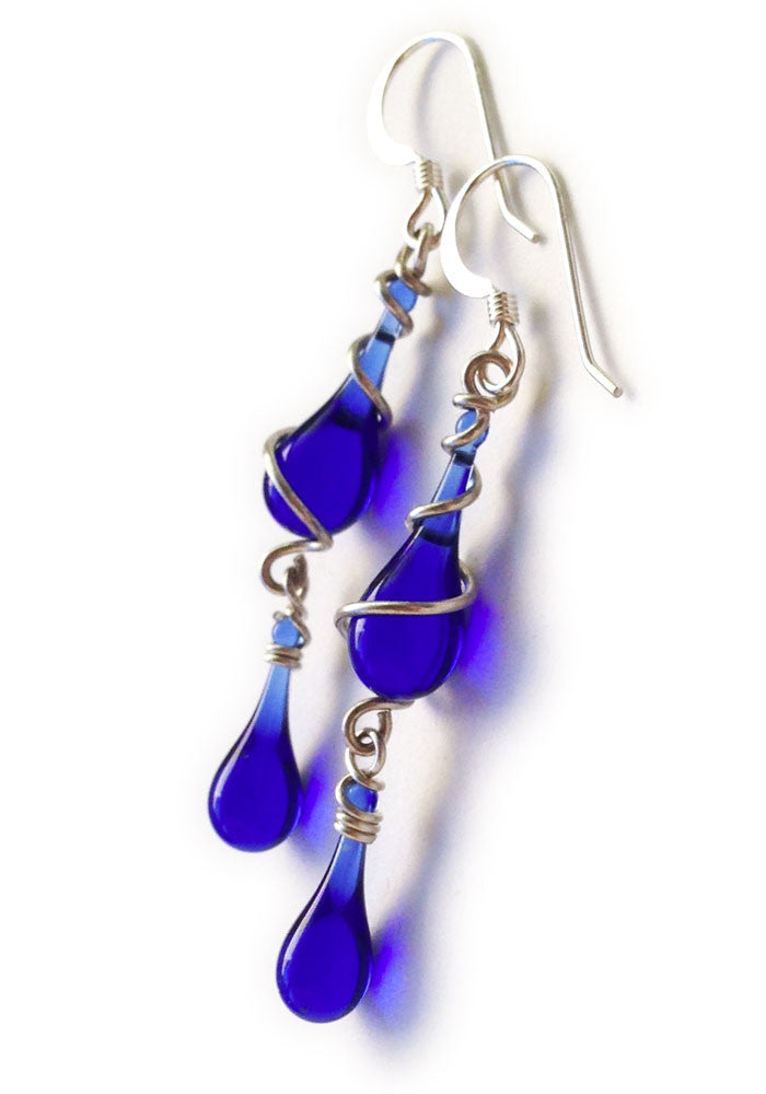 Gemini Earrings - glass Jewelry by Sundrop Jewelry