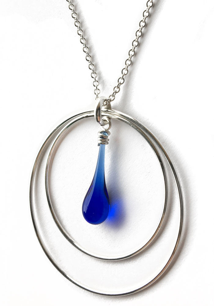 Eclipse Pendant Necklace - glass Necklace by Sundrop Jewelry