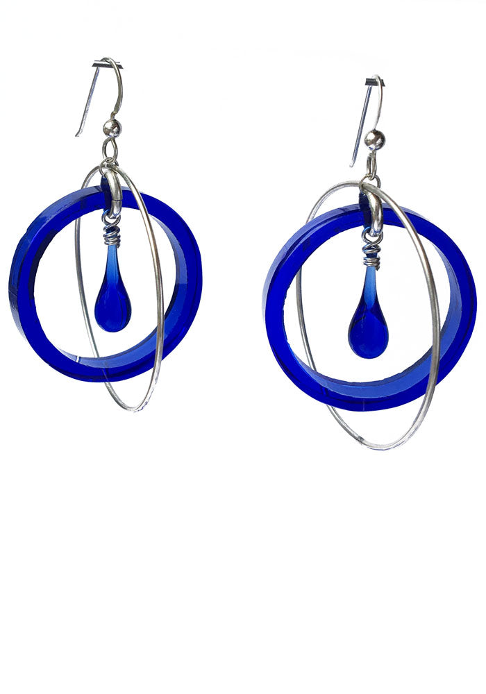 Gyroscope Earrings - glass Earrings by Sundrop Jewelry