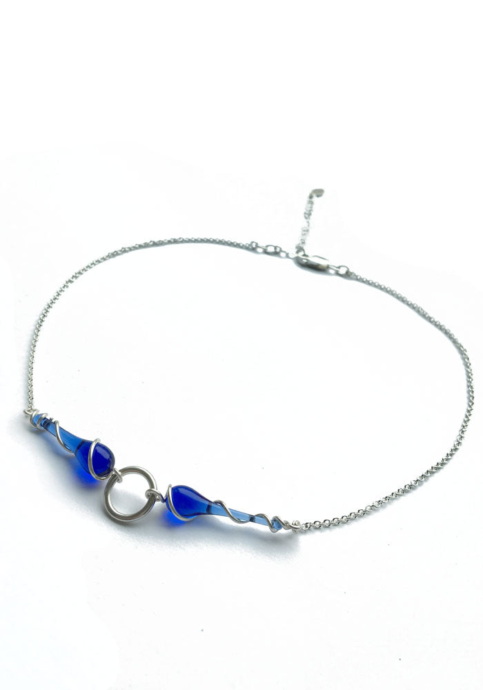 Libra Choker Necklace - glass Necklace by Sundrop Jewelry