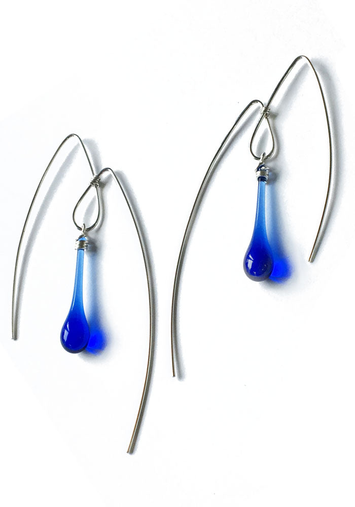 Mountain Earrings, large - glass Earrings by Sundrop Jewelry