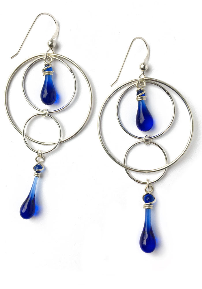 Orbital Motion Earrings, small - glass Earrings by Sundrop Jewelry