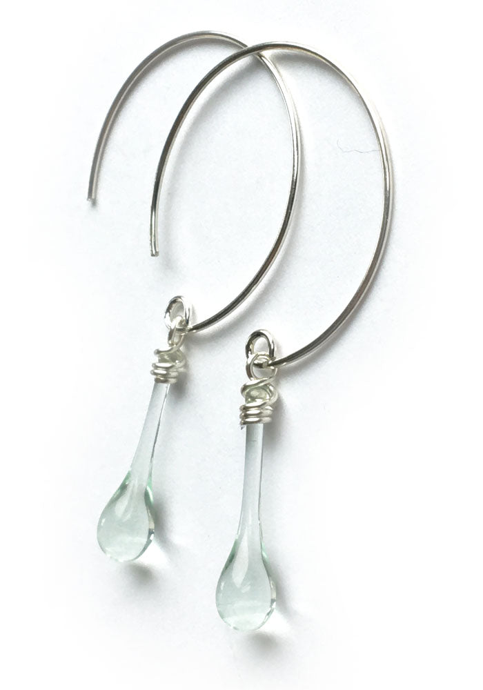 Circle Earrings, medium - glass Earrings by Sundrop Jewelry