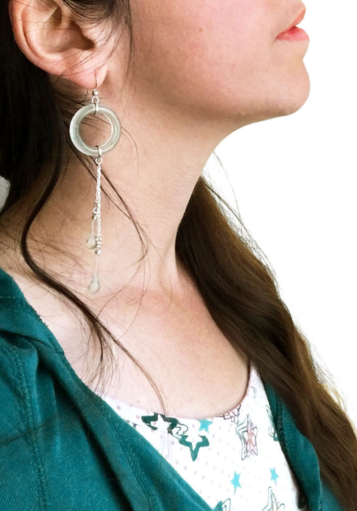 Comet Earrings - glass Earrings by Sundrop Jewelry