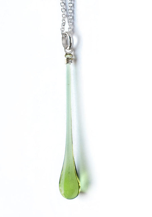 Extra-Long Kelly Green Pendant