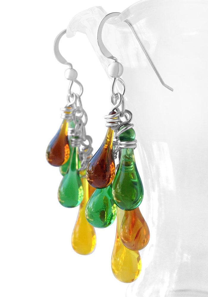 Fall Colors Cascade Earrings - Sundrop Jewelry