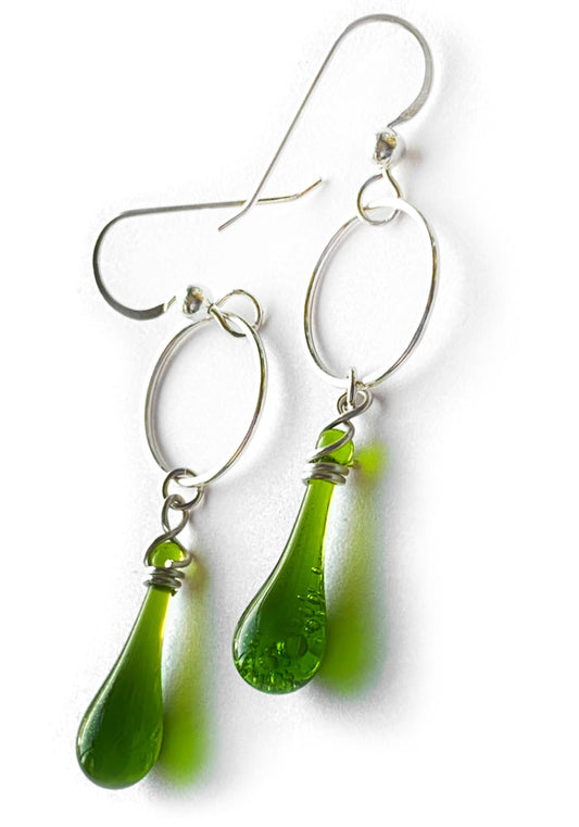 Forest Mist Meteorite Earrings