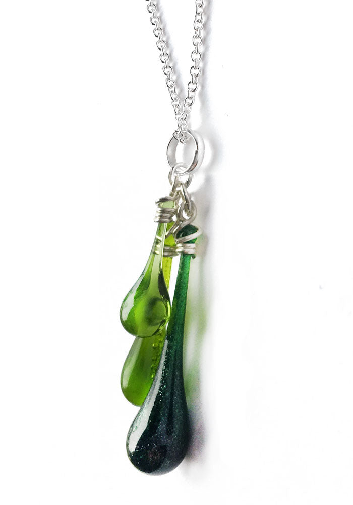 Trio Necklace - glass Jewelry by Sundrop Jewelry