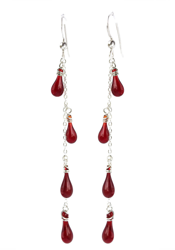 Vinyas Earrings - glass Jewelry by Sundrop Jewelry