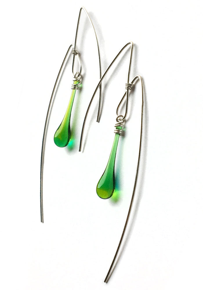 Mountain Earrings, large - glass Earrings by Sundrop Jewelry