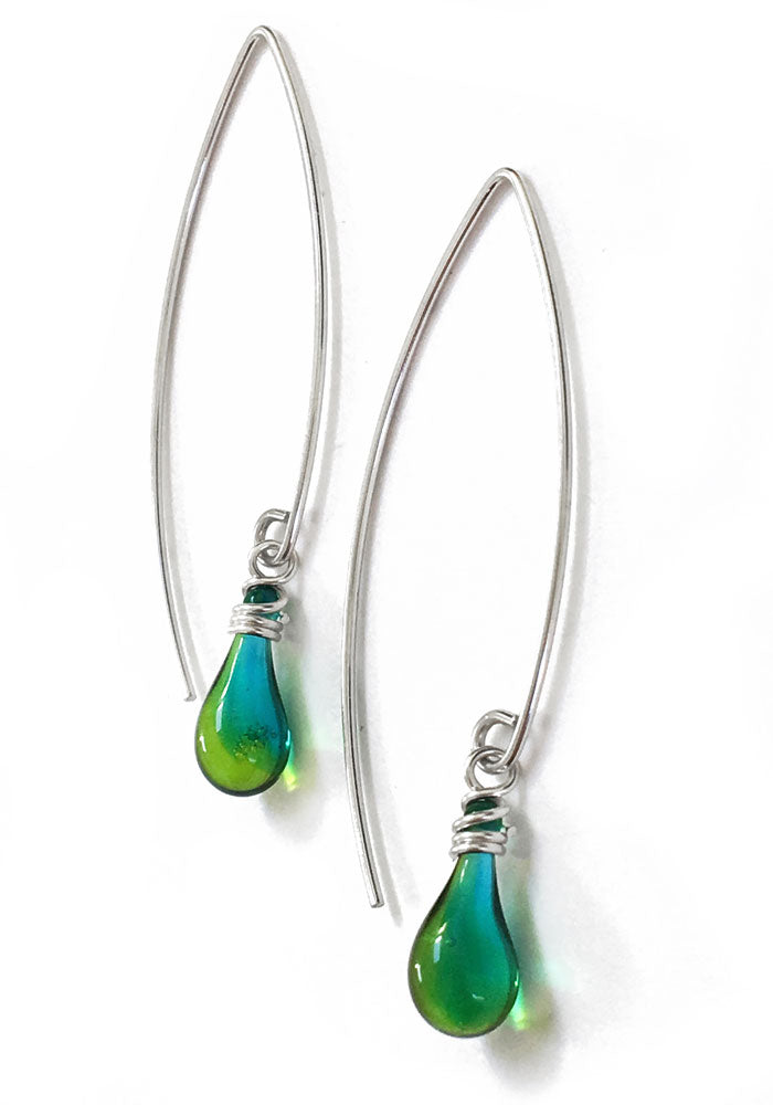 Marquise Earrings - glass Earrings by Sundrop Jewelry