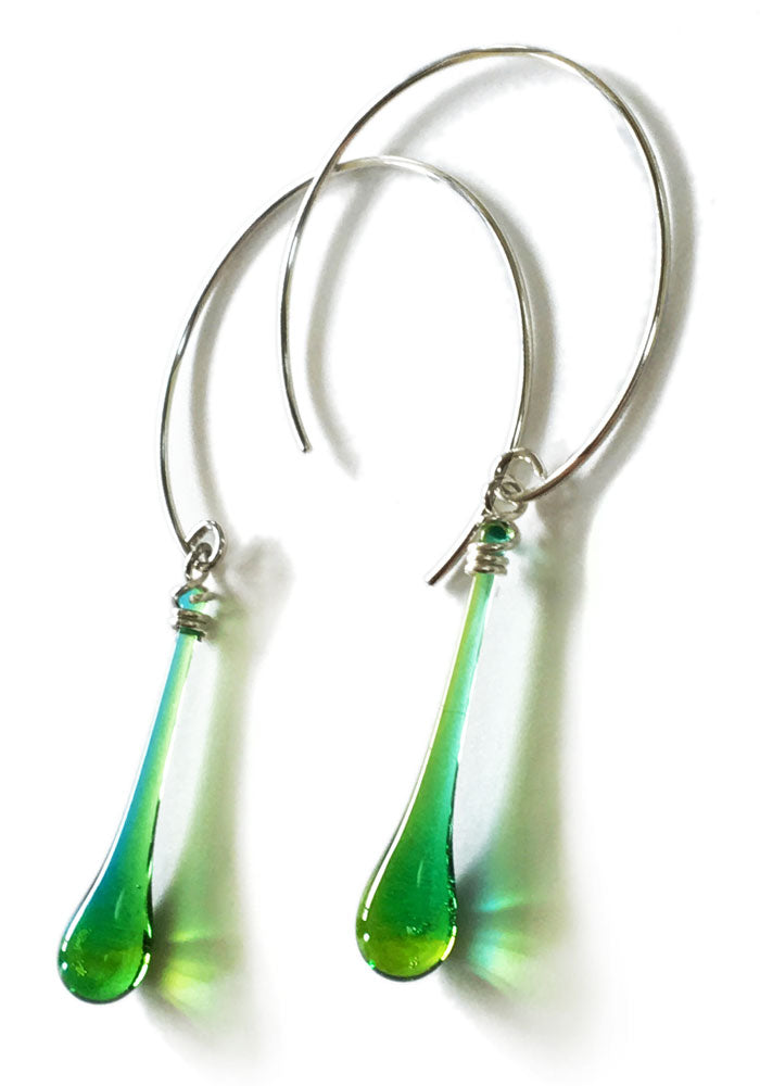 Circle Earrings, medium - glass Earrings by Sundrop Jewelry