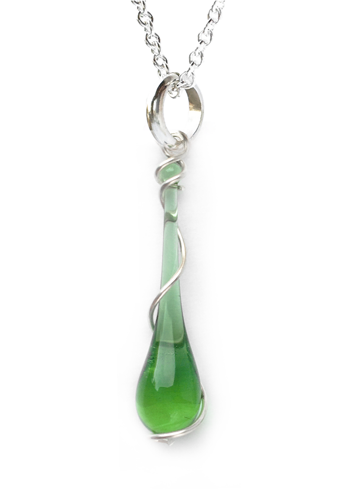 Lyra Pendant Necklace - glass Necklace by Sundrop Jewelry