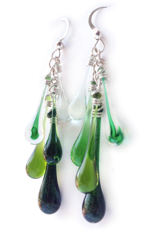 Cascade Earrings - glass Earrings by Sundrop Jewelry