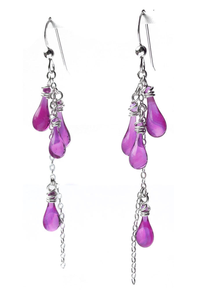 Collina Earrings - glass Earrings by Sundrop Jewelry