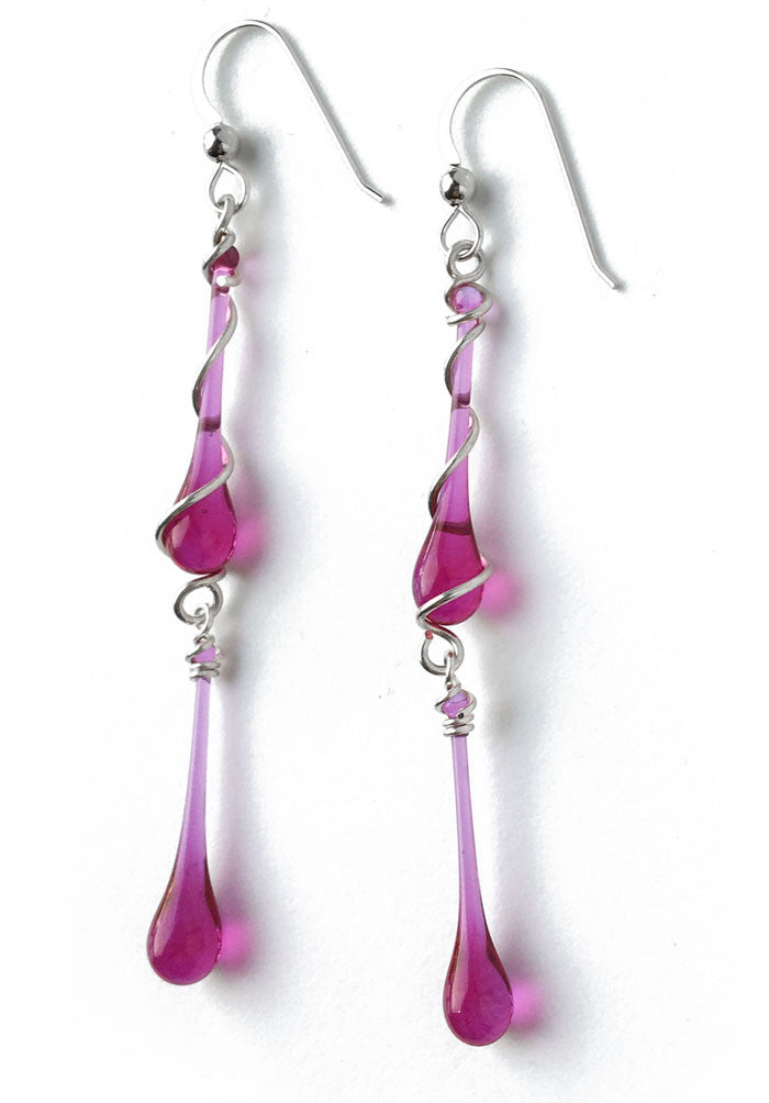 Gemini Earrings - glass Jewelry by Sundrop Jewelry