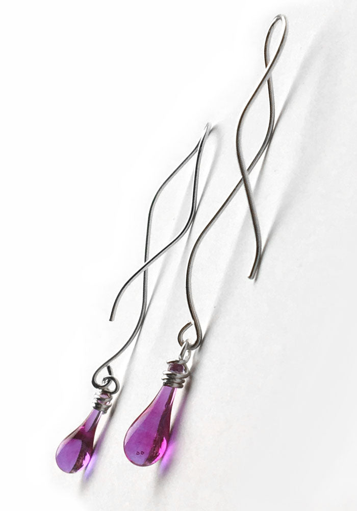 Illusion Earrings - glass Earrings by Sundrop Jewelry