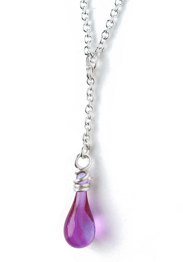 Solandra Y-Necklace - glass Jewelry by Sundrop Jewelry