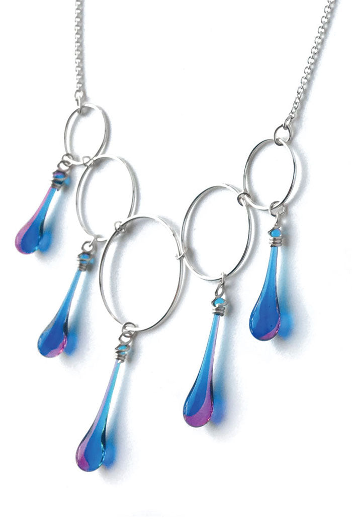 Cassiopeia Necklace - glass Necklace by Sundrop Jewelry