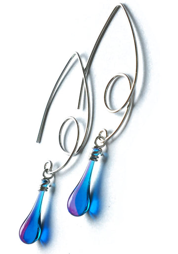 Loop-de-Loop Earrings - glass Earrings by Sundrop Jewelry