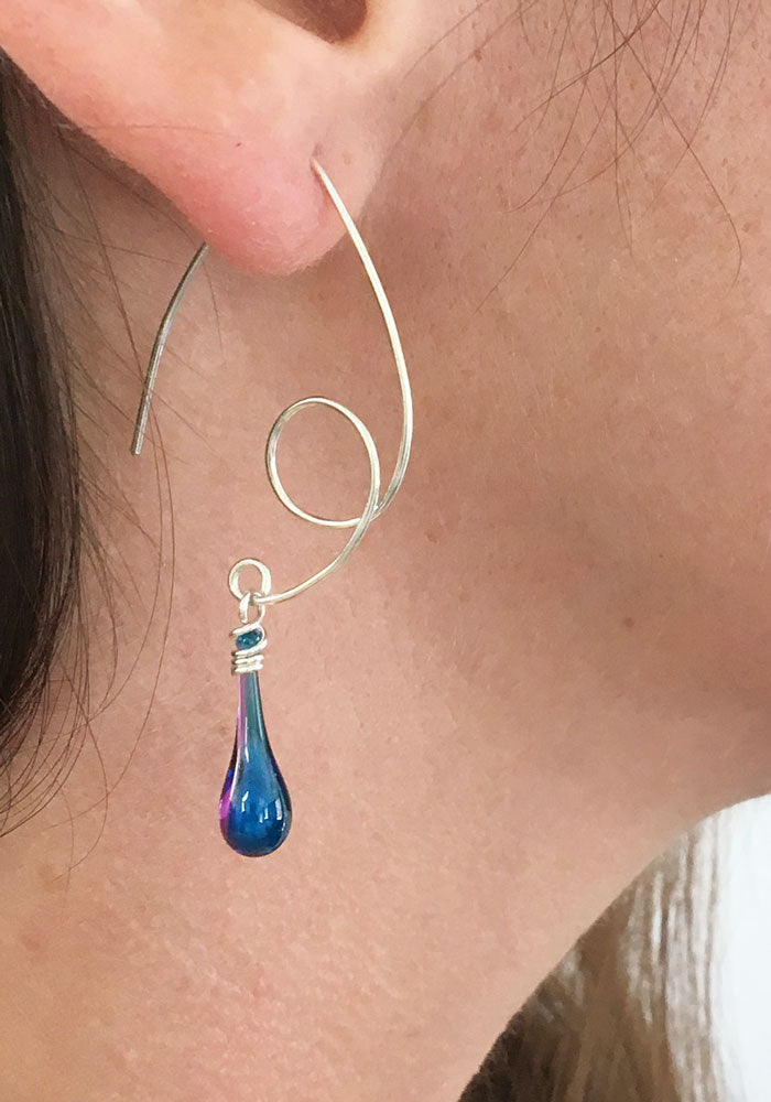 Loop-de-Loop Earrings - glass Earrings by Sundrop Jewelry