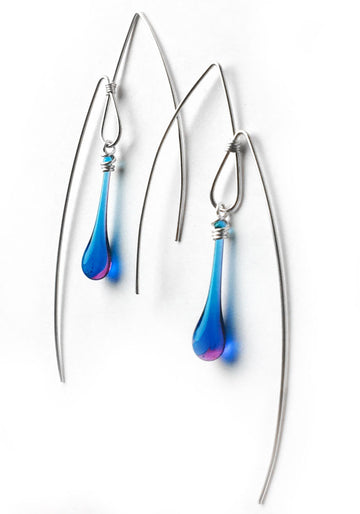 Mountain Earrings, large - glass Earrings by Sundrop Jewelry